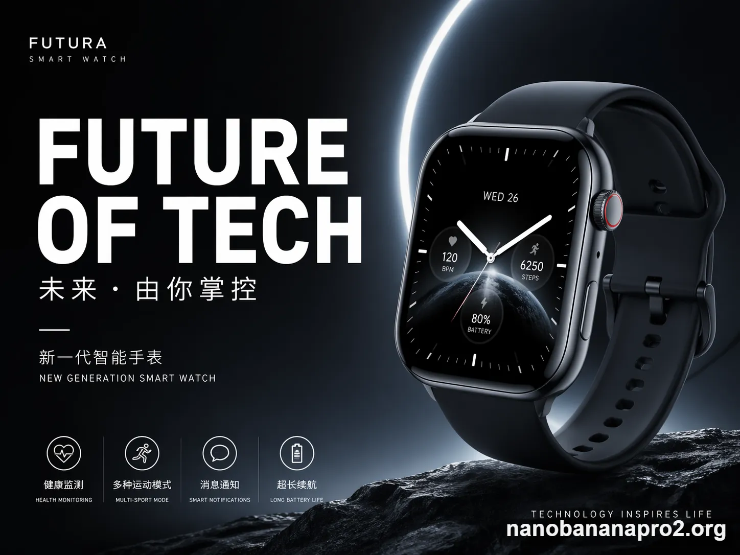 Product poster with perfect text rendering